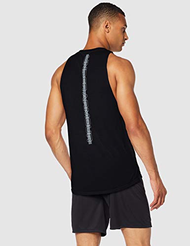 Under Armour UA Baseline Performance Tank Tanque de Baloncesto, Hombre, Negro (Black/Pitch Gray/White 001), S