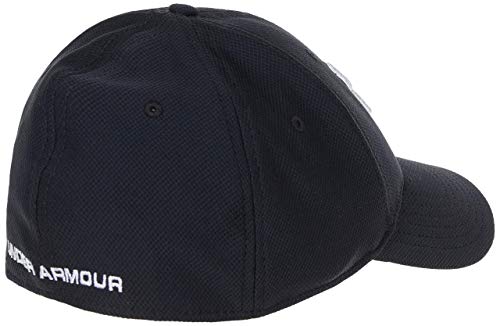 Under Armour UA Blitzing 3.0 Gorra para hombre, gorra con visera transpirable, cómoda gorra deportiva para hombre con banda de transpiración, Black/Black/White (001), M/L