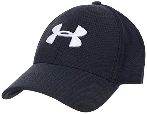 Under Armour UA Blitzing 3.0 Gorra para hombre, gorra con visera transpirable, cómoda gorra deportiva para hombre con banda de transpiración, Black/Black/White (001), M/L