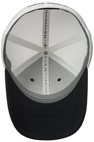 Under Armour UA Classic Mesh Cap, clásicas Gorras de béisbol con Visera, Funcional Gorra para Hombre Hombre, Negro (Black/White/White (001)), L