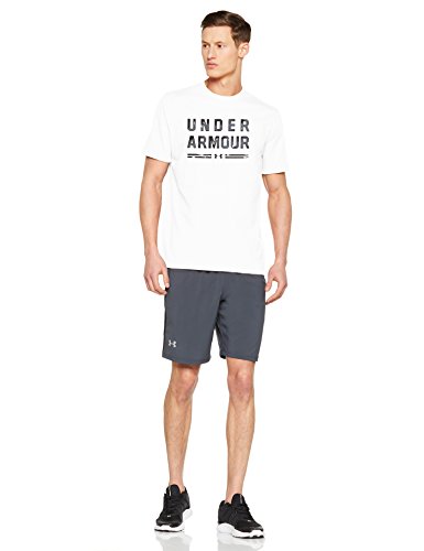 Under Armour Ua Classic Script SS Camiseta de manga corta, Hombre, Blanco, L