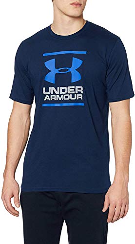 Under Armour UA GL Foundation Short Sleeve tee, Camiseta Hombre, Azul (Academy/Steel/Royal (408)), M