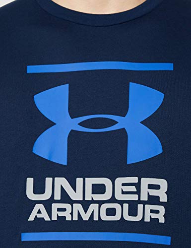 Under Armour UA GL Foundation Short Sleeve tee, Camiseta Hombre, Azul (Academy/Steel/Royal (408)), M