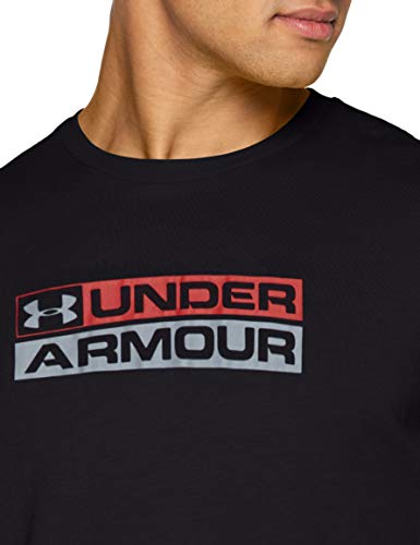 Under Armour UA GL Wordmark SS T Camiseta, Hombre, Negro (Black/Red/Steel 001), M
