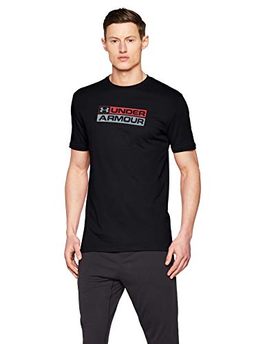 Under Armour UA GL Wordmark SS T Camiseta, Hombre, Negro (Black/Red/Steel 001), M