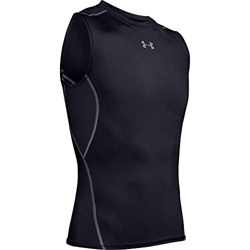 Under Armour UA HeatGear ARMOUR Sleeveless, Camiseta Sin Mangas Hombre, Negro (Black/Steel 001), L