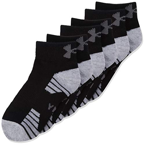 Under Armour UA Heatgear Low Cut Calcetines, Unisex niños, Paquete de 3, Negro (Black/Graphite 001), M