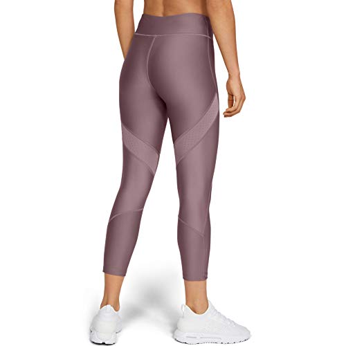 Under Armour UA HG Armour Shine Perforation Ankle Crop Pantalones Deportivos Para Mujer, Mallas Deportivas Mujer rosa LG