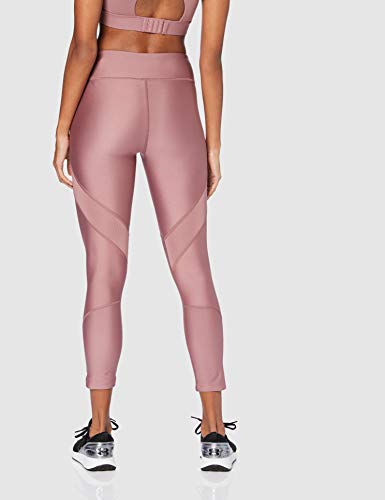 Under Armour UA HG Armour Shine Perforation Ankle Crop Pantalones Deportivos Para Mujer, Mallas Deportivas Mujer rosa LG