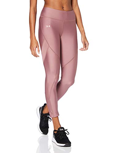 Under Armour UA HG Armour Shine Perforation Ankle Crop Pantalones Deportivos Para Mujer, Mallas Deportivas Mujer rosa LG