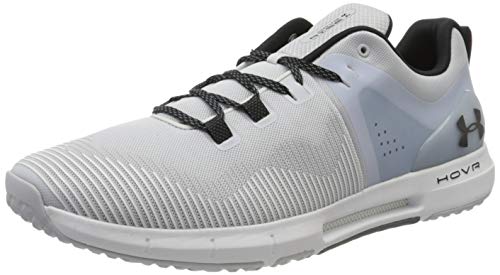 Under Armour UA HOVR Rise, Zapatillas Deportivas para Interior para Hombre, Gris (Halo Gray/White/Black), 44 EU