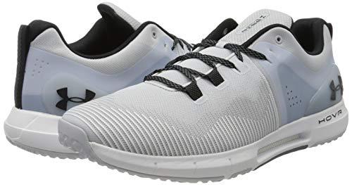 Under Armour UA HOVR Rise, Zapatillas Deportivas para Interior para Hombre, Gris (Halo Gray/White/Black), 44 EU