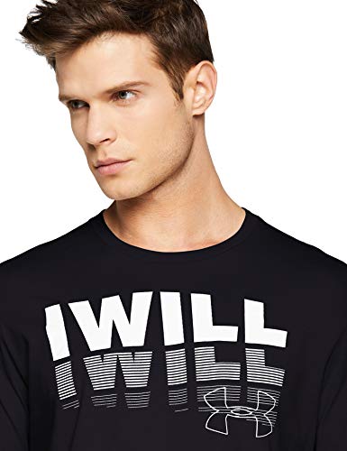 Under Armour UA I Will 2.0 SS Camiseta, Hombre, Negro (Black/White 001), L