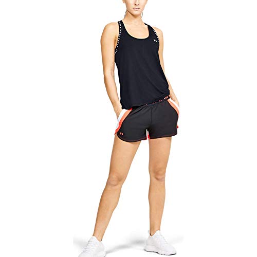 Under Armour UA Knockout Tank, Camiseta de Tirantes, Camiseta Deportiva para Mujer Mujer, Negro (Black/Black/White (001)), M