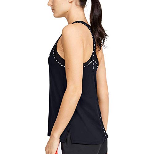 Under Armour UA Knockout Tank, Camiseta de Tirantes, Camiseta Deportiva para Mujer Mujer, Negro (Black/Black/White (001)), M