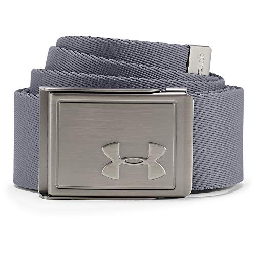 Under Armour UA Men's Webbing 2.0 Belt, cinturón para hombre, accesorio para hombre hombre, gris grau, Taglia unica