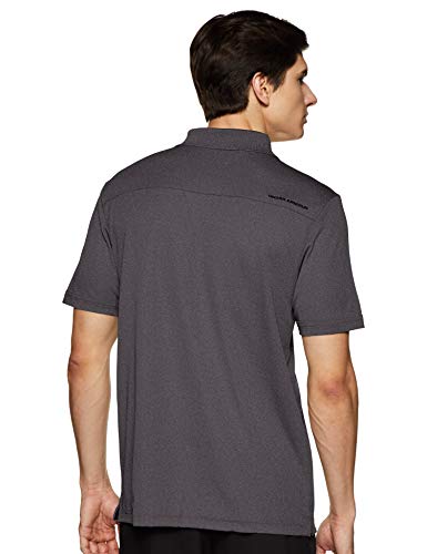 Under Armour UA Performance Polo, Hombre, Gris (Carbon Heather/Black 090), M