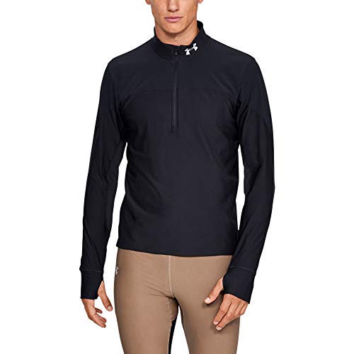 Under Armour UA Qualifier Half Zip Parte Superior del Calentamiento, Hombre, Negro (Black/Black/Reflective 001), L