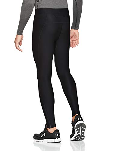 Under Armour UA Qualifier Heatgear Tight Leggings, Hombre, Negro (Black/Black/Reflective 001), L