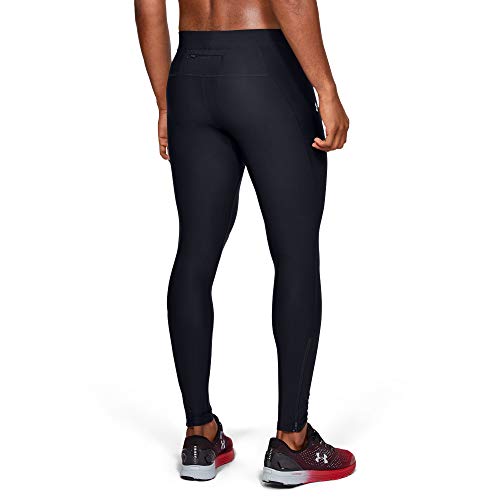 Under Armour UA Qualifier Heatgear Tight Leggings, Hombre, Negro (Black/Black/Reflective 001), L