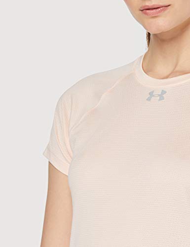 Under Armour UA Qualifier Short Sleeve Camiseta, Mujer, Naranja (Orange Dream/Ash Taupe/Reflective 805), XL