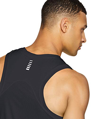 Under Armour UA Qualifier Singlet Tanque, Hombre, Negro (Black/Black/Reflective 001), L