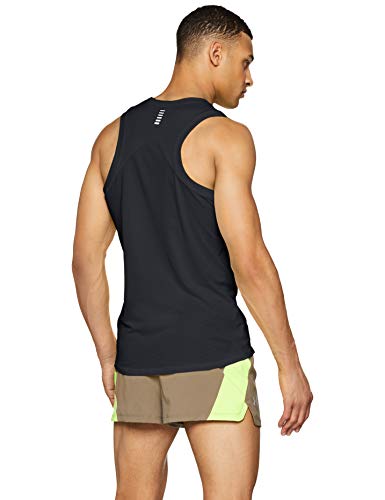 Under Armour UA Qualifier Singlet Tanque, Hombre, Negro (Black/Black/Reflective 001), L