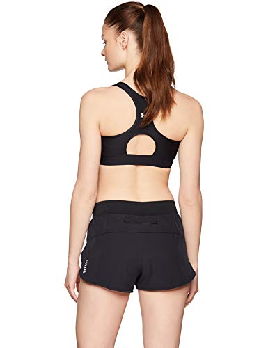 Under Armour UA Qualifier Speedpocket 2-In-1 Short Pantalón Corto, Mujer, Negro (Black/Black/Reflective 001), S