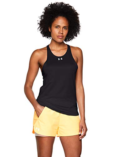 Under Armour UA Qualifier Tank Camiseta Sin Mangas, Mujer, Negro, SM