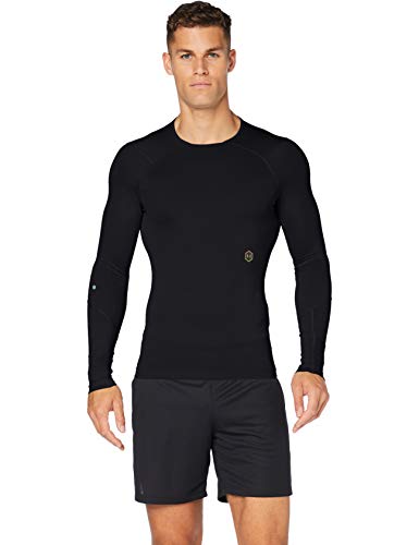 Under Armour UA Rush Compression LS Camiseta de Manga Larga, Hombre, Negro (Black/Black 001), S