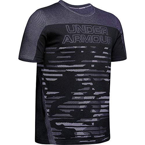 Under Armour UA Seamless SS, Camiseta de Manga Corta para Hombre, Camiseta para Correr Hombre, Negro (Black/Black (001)), XL