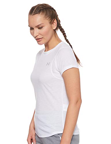 Under Armour UA Streaker 2.0 Camiseta, Mujer, Blanco (White/Reflective 100), M