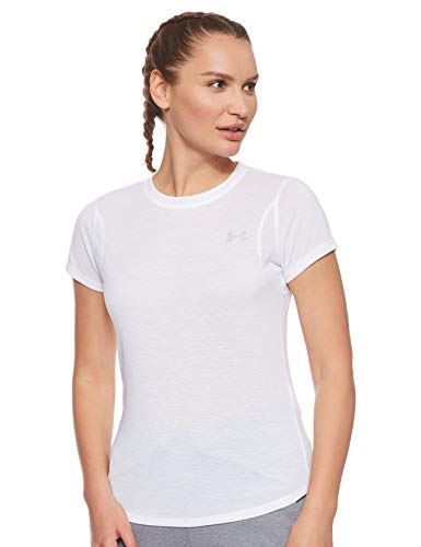 Under Armour UA Streaker 2.0 Camiseta, Mujer, Blanco (White/Reflective 100), M