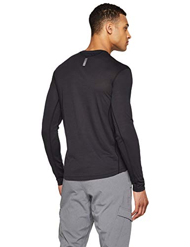 Under Armour UA Streaker 2.0 Longsleeve Camiseta de Manga Larga, Hombre, Negro (Black/Black/Reflective 001), L