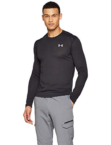 Under Armour UA Streaker 2.0 Longsleeve Camiseta de Manga Larga, Hombre, Negro (Black/Black/Reflective 001), L