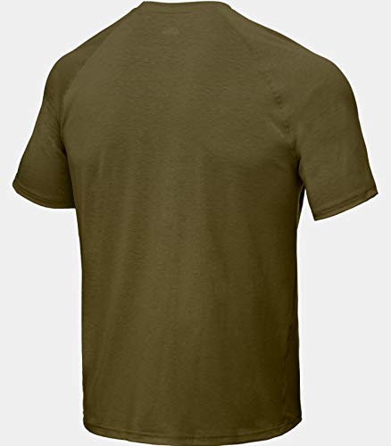 Under Armour UA Tactical Tech Camiseta Masculina, Camiseta Transpirable, Ancha Camiseta de Manga Corta Que se Seca rápidamente, Marine Od Green/Clear (390), XL