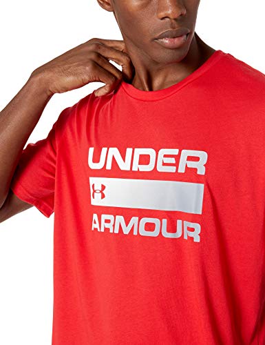 Under Armour UA Team Issue Wordmark Short Sleeve Camiseta, Hombre, Rojo (Red/Steel 600), XL