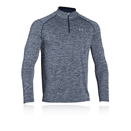 Under Armour UA Tech 1/4 Zip Camiseta de Manga Larga, Hombre, Carbon Heather 090, S