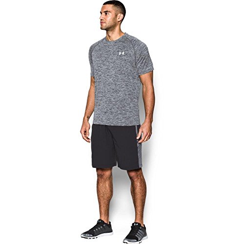 Under Armour Ua Tech Ss Tee, Camiseta De Fitness Hombre, Gris Black Heather, M