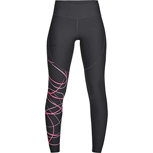 Under Armour UA Vanish Legging Graphic Leggings, Mujer, Gris (Jet Gray/Purple Prime/Tonal 010), S