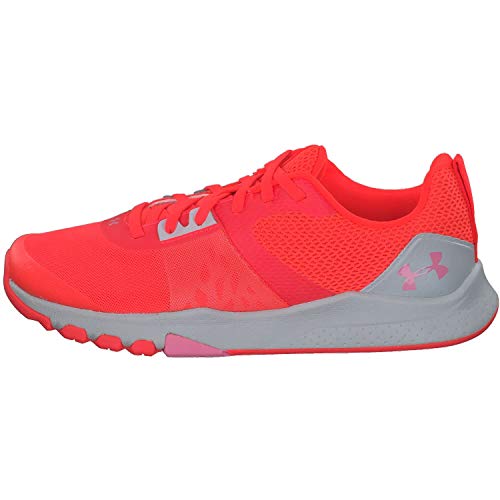 Under Armour UA W TriBase Edge Trainer, Zapatillas Deportivas para Interior para Mujer, Rojo (Beta/Halo Gray/Lipstick), 39 EU