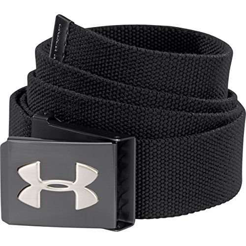 Under Armour UA Webbing Belt Cinturón, Hombre, Negro Black, OSFA