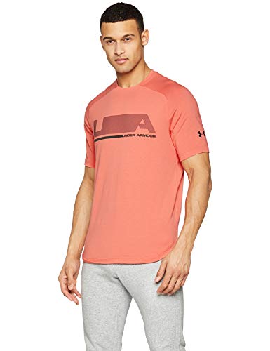 Under Armour Unstoppable Move SS T Camiseta, Hombre, Naranja (COHO/Black 811), M