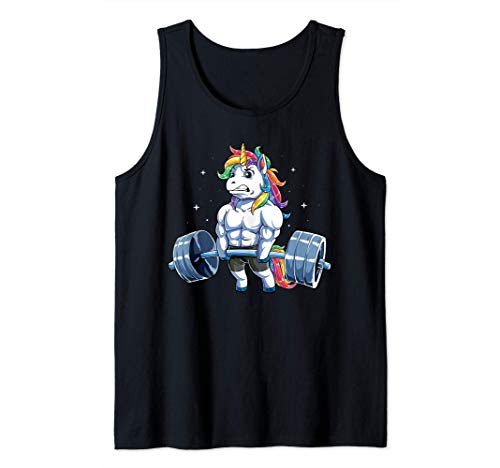 Unicorn Weightlifting Men Women Deadlift Fitness Gym Workout Camiseta sin Mangas