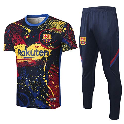 Uniforme de Entrenamiento de fútbol Club Uniformes de fútbol Camisetas y Pantalones de Manga Corta Transpirables y de Secado rápido-Photo_Color_L
