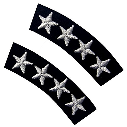 Uniforme de la Marina de Cuatro Estrellas Bordados Decorativos de Hierro de Moda en Parche Cosido, Astilla, Pack de 2