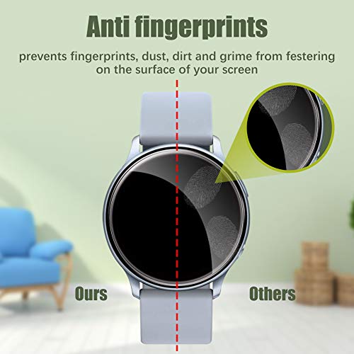 UniqueMe [5Pack] Protector de Pantalla para Samsung Galaxy Watch Active 2 44mm, película Transparente de Burbuja de TPU Huella Digital Disponible Compatible con Samsung Galaxy Watch Active 2 44mm