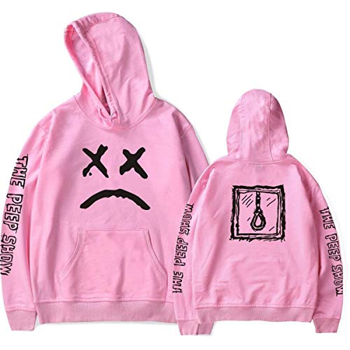 Unisex Sudadera con Capucha 2018 Lil Peep Rapper Harajuku Hip Hop Spring Sudadera con Capucha Hombres Mujeres Estampado Ropa EMO Rap Cool Street Hoodie Sweatshirt Rosa Small