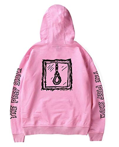 Unisex Sudadera con Capucha 2018 Lil Peep Rapper Harajuku Hip Hop Spring Sudadera con Capucha Hombres Mujeres Estampado Ropa EMO Rap Cool Street Hoodie Sweatshirt Rosa Small