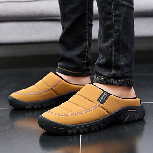 Unisexo Invierno Espesar Zapatillas de Casa Pareja Casual de Gran tamaño, además de Zapatos cálidos de Terciopelo Zapatillas cómodas de algodón